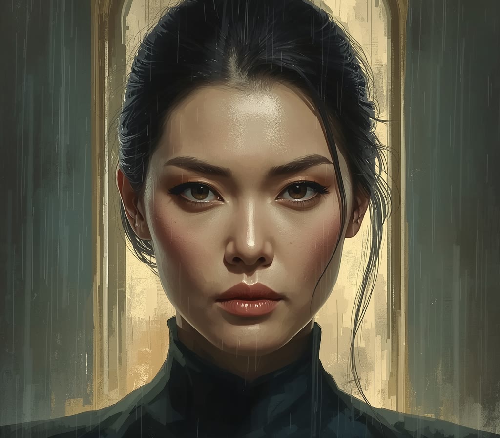 Maren Kai in cold even tower light